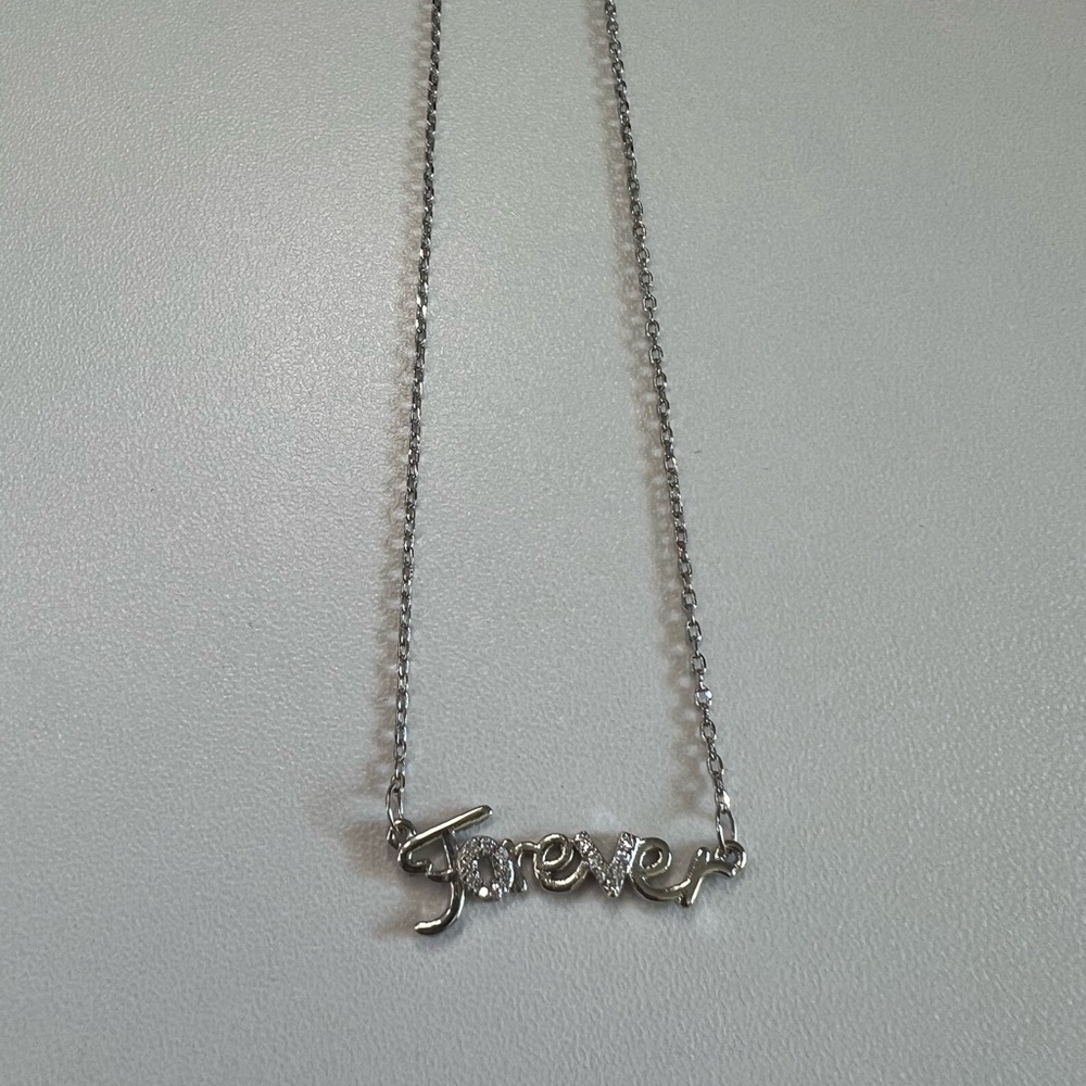 Silver 'Forever' Necklace - Picture 2 of 7